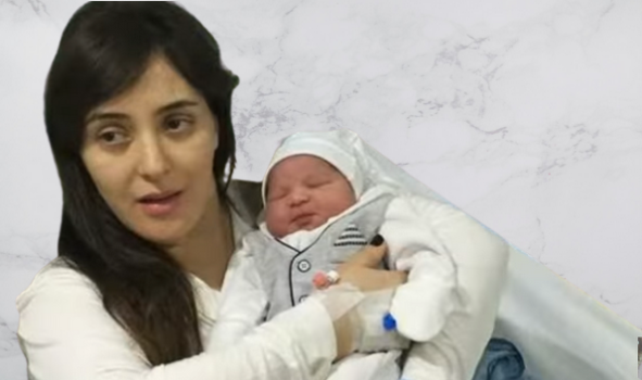 سناء يوسف في صورة مع طفلها ياسين
